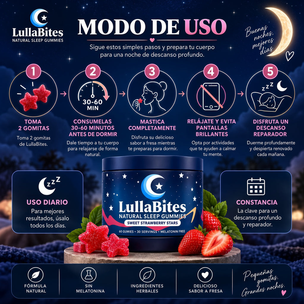 LullaBites — Gomitas que te relajan y te ayudan a dormir mejor
