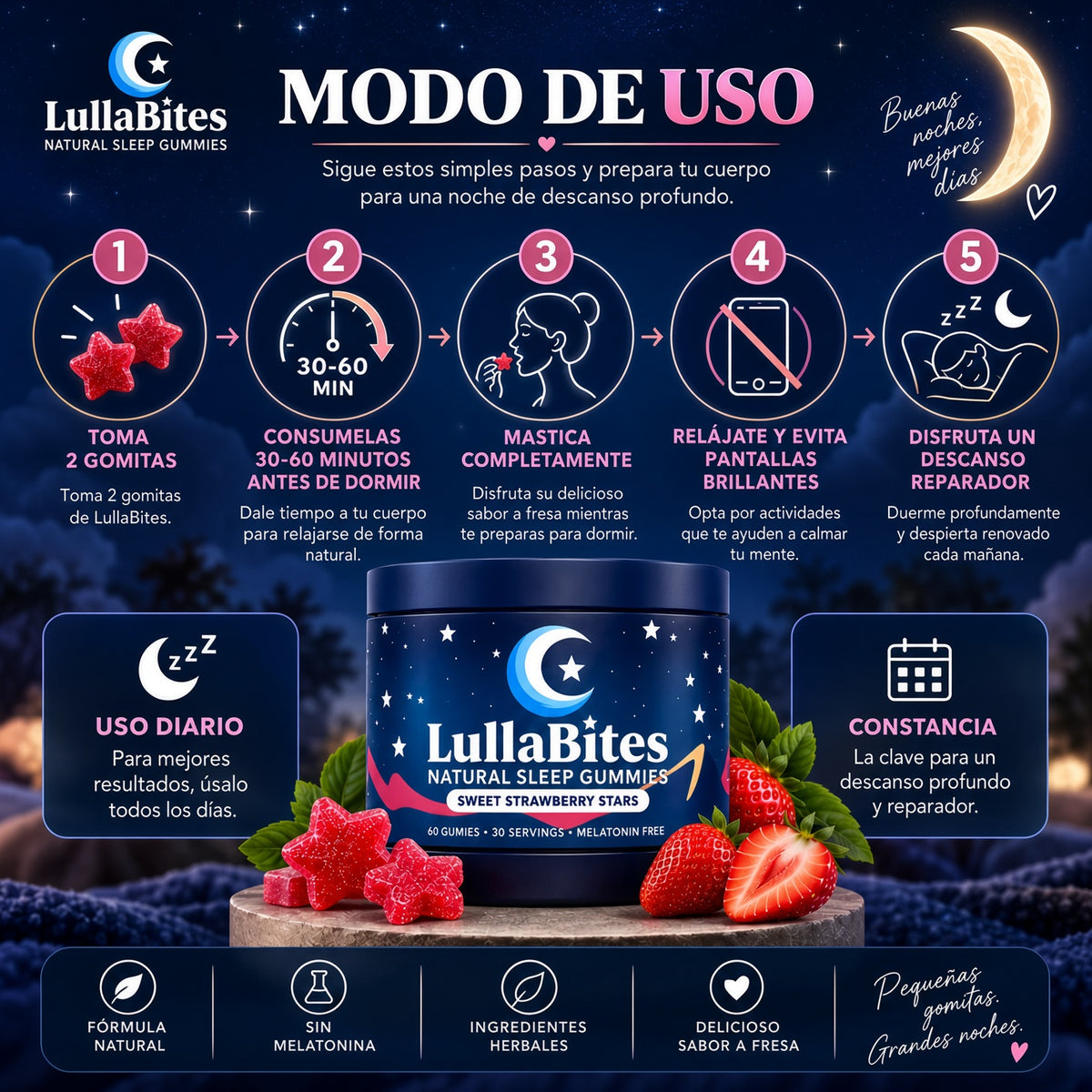 LullaBites — Gomitas que te relajan y te ayudan a dormir mejor