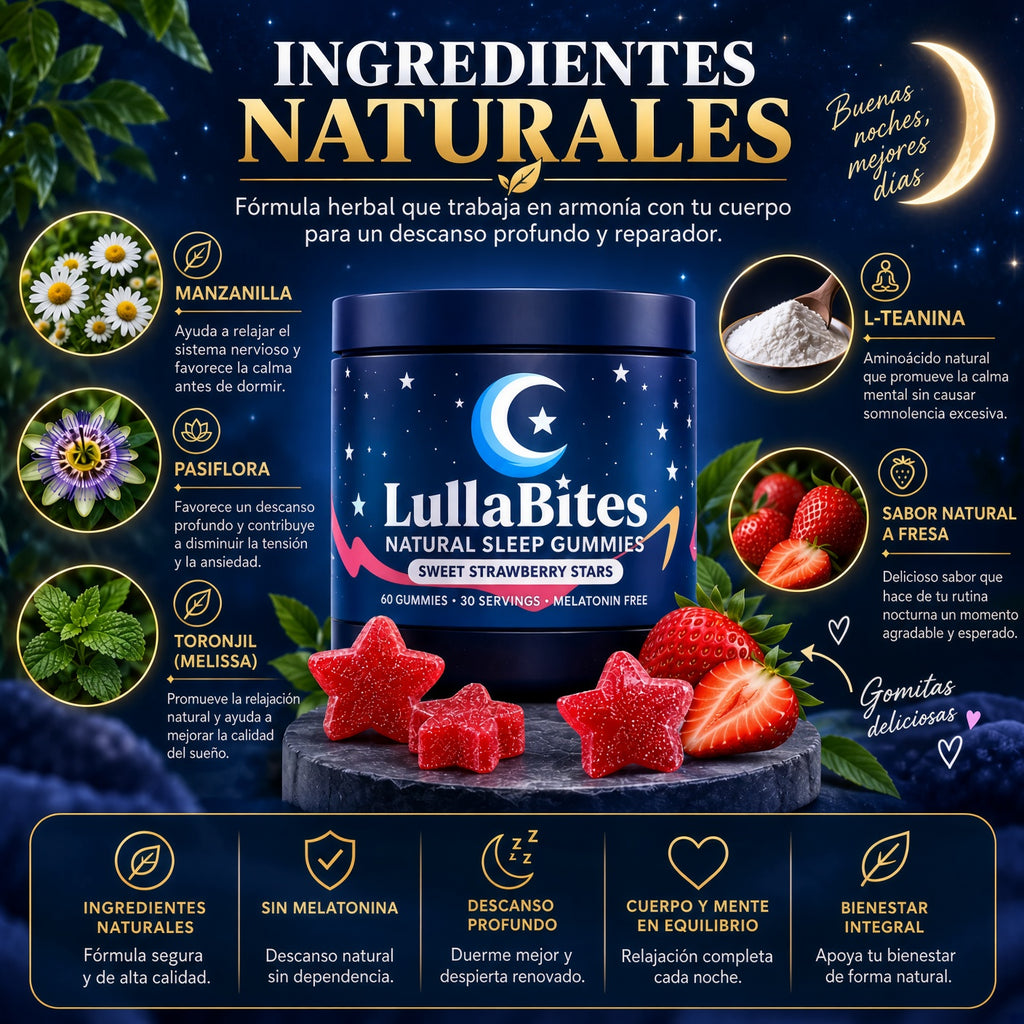 LullaBites — Gomitas que te relajan y te ayudan a dormir mejor